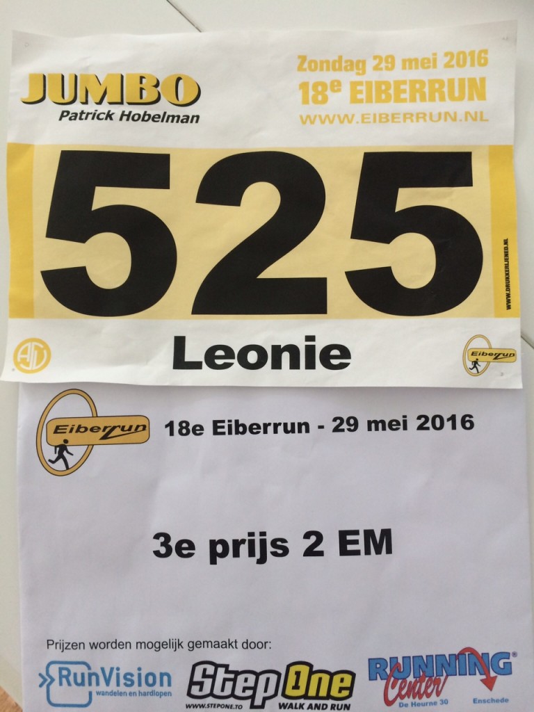 Startnummer en enveloppe